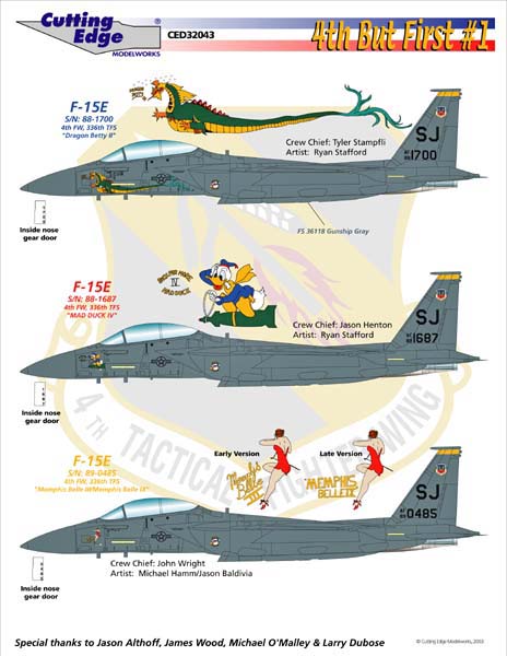 CED32043 F-15E Artful Eagles Nr. 1. - Fine Art of Decals