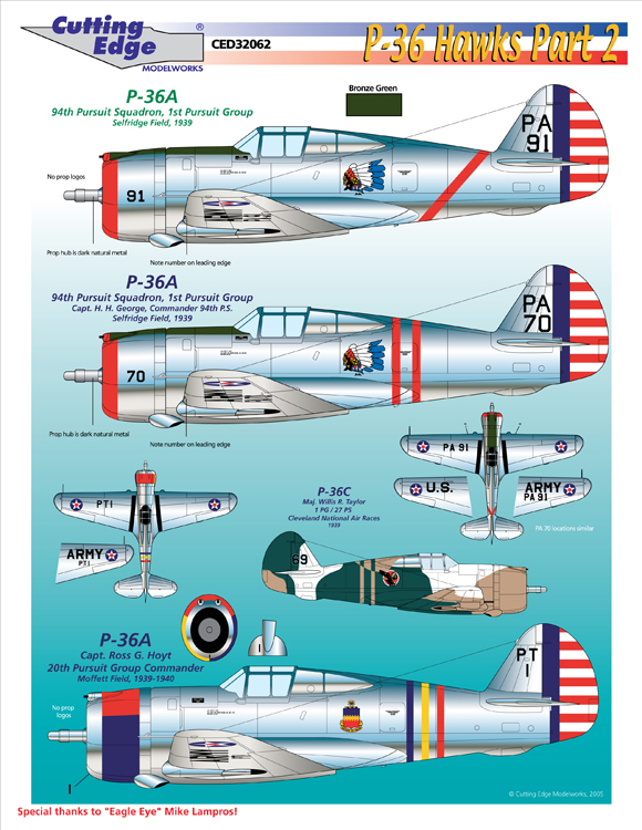 CED32062 P-36 Hawks Nr. 2 - Fine Art of Decals