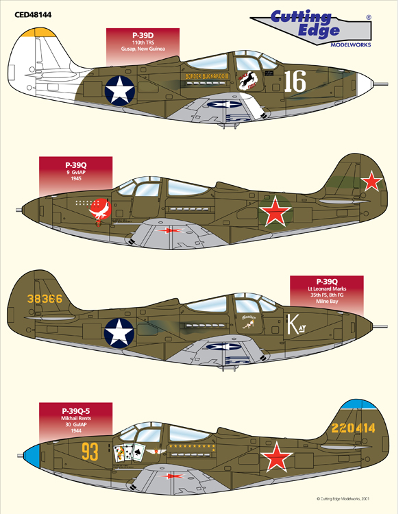 aonao様参考 P-39 CED48144 P-39 Airacobras Nr. 2. - Fine Art of Decals