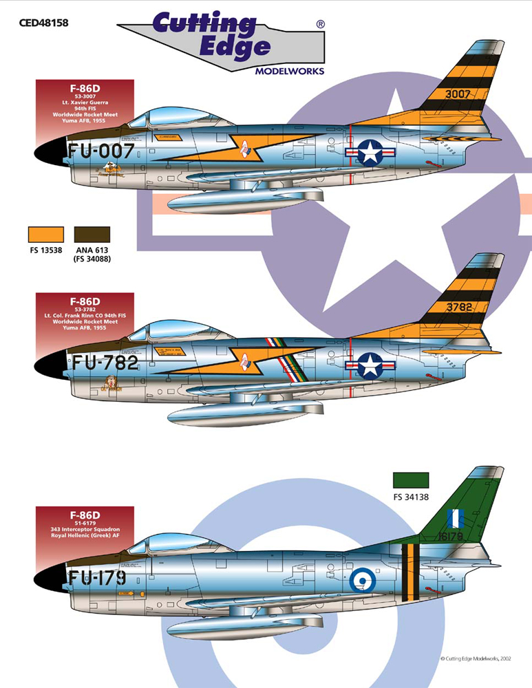 CED48158 F-86Ds Sabre Dogs Nr. 5 - Fine Art of Decals