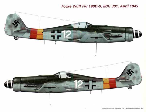 CED72051 LAST 3 SETS! Fw 190D-9 of JG 301 - Fine Art of Decals