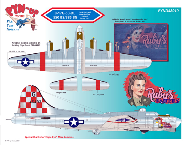 PYND48010 B-17 Fortress Chicks Part 2 - Fine Art of Decals